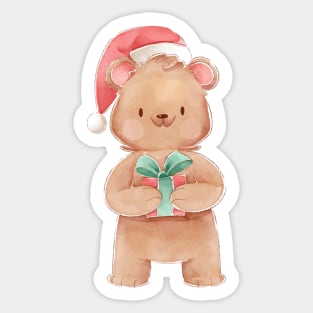 Holiday Bear Sticker